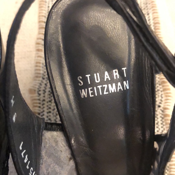 Stuart Weitzman Lace Peep-Toe Platform Sling-back - Picture 6 of 9